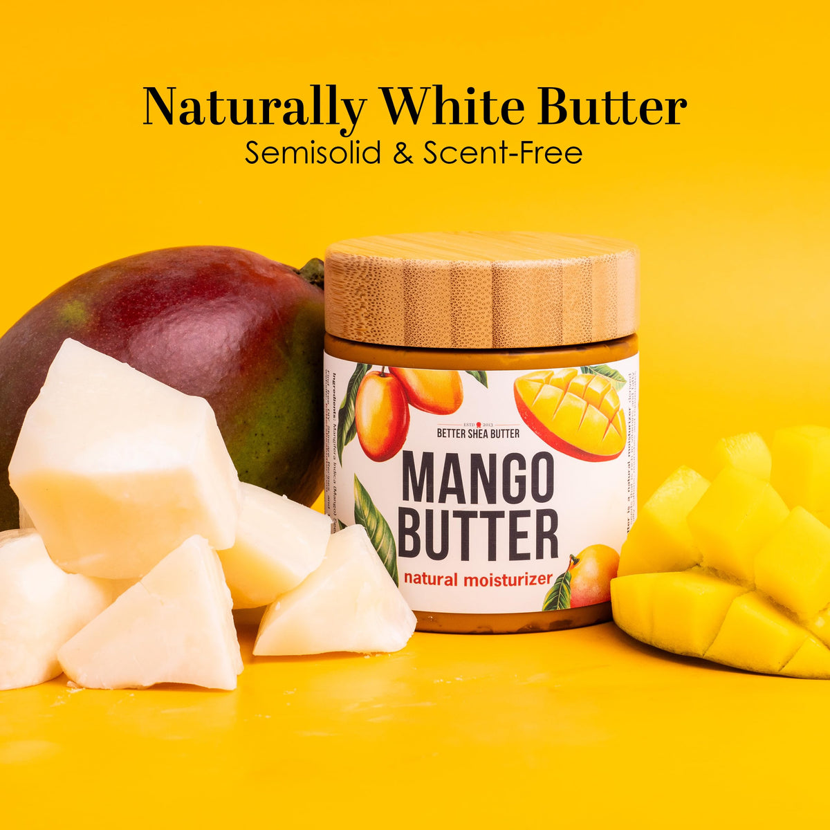 Better Shea Butter lid and label detail showing clear branding and purity