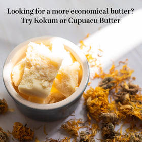 Better Shea Butter listed with lip balm ingredients showing suitability for balms