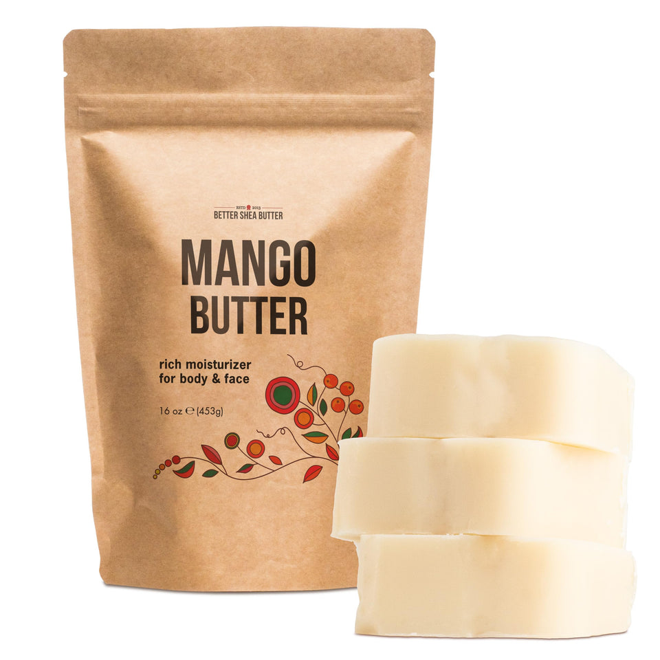Better Shea Butter front block showing full one pound package and natural look