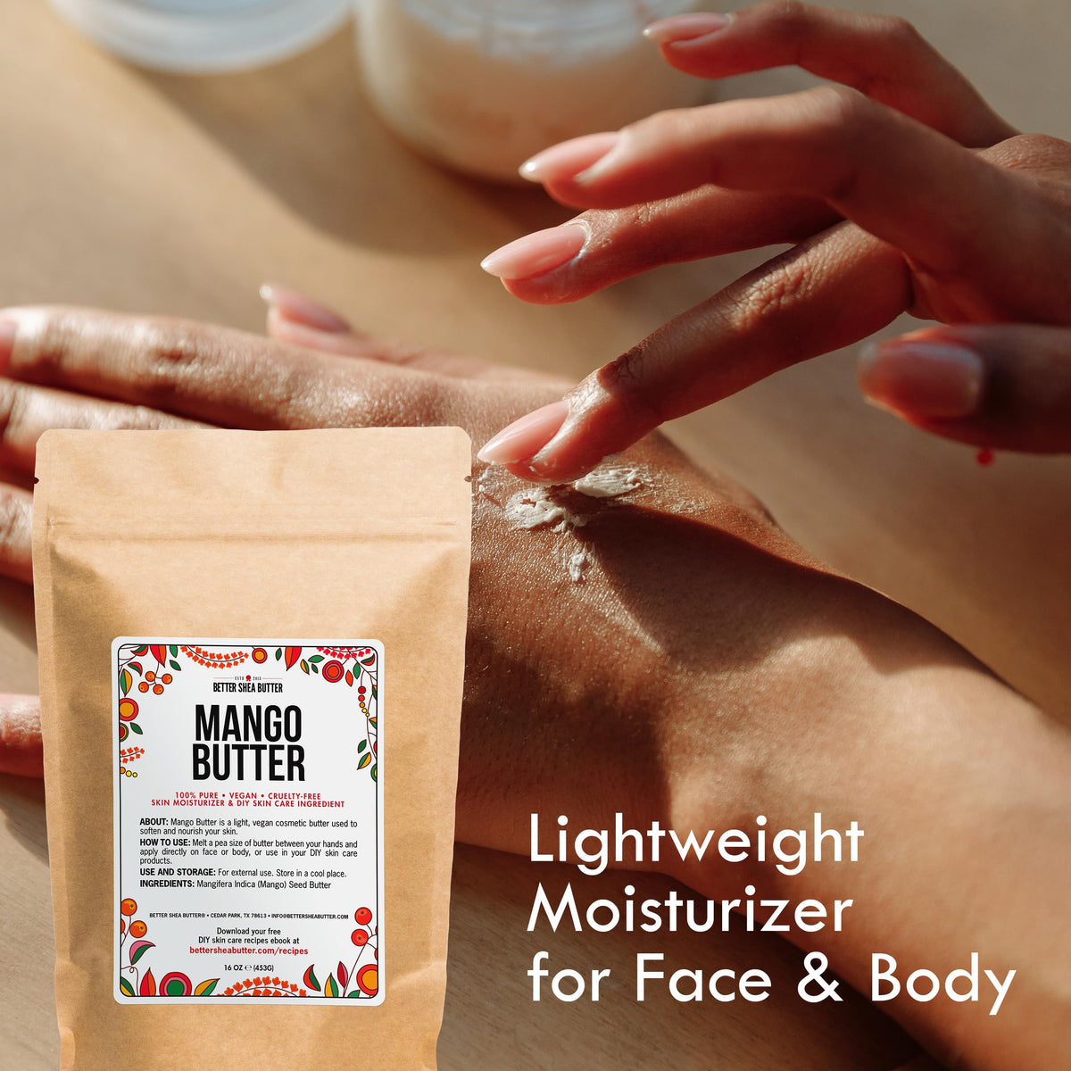 Better Shea Butter label detail showing brand and ingredient clarity for confidence
