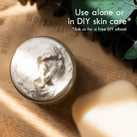 Better Shea Butter melting in palms demonstrating easy application and hydration