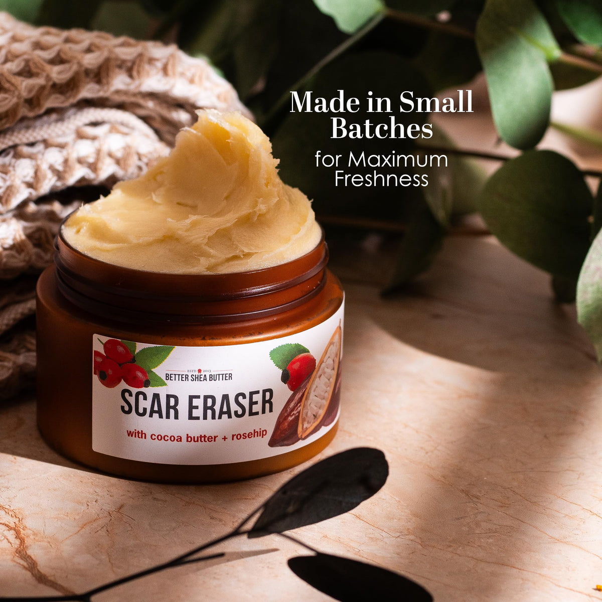 Better Shea Butter used on belly of pregnant woman showing stretch mark care