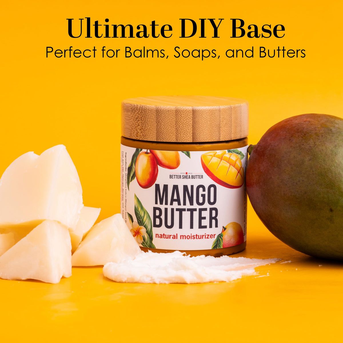 Better Shea Butter jar in hand showing 8 oz scale and portable size