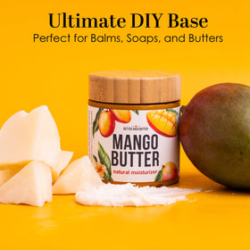 Better Shea Butter jar in hand showing 8 oz scale and portable size