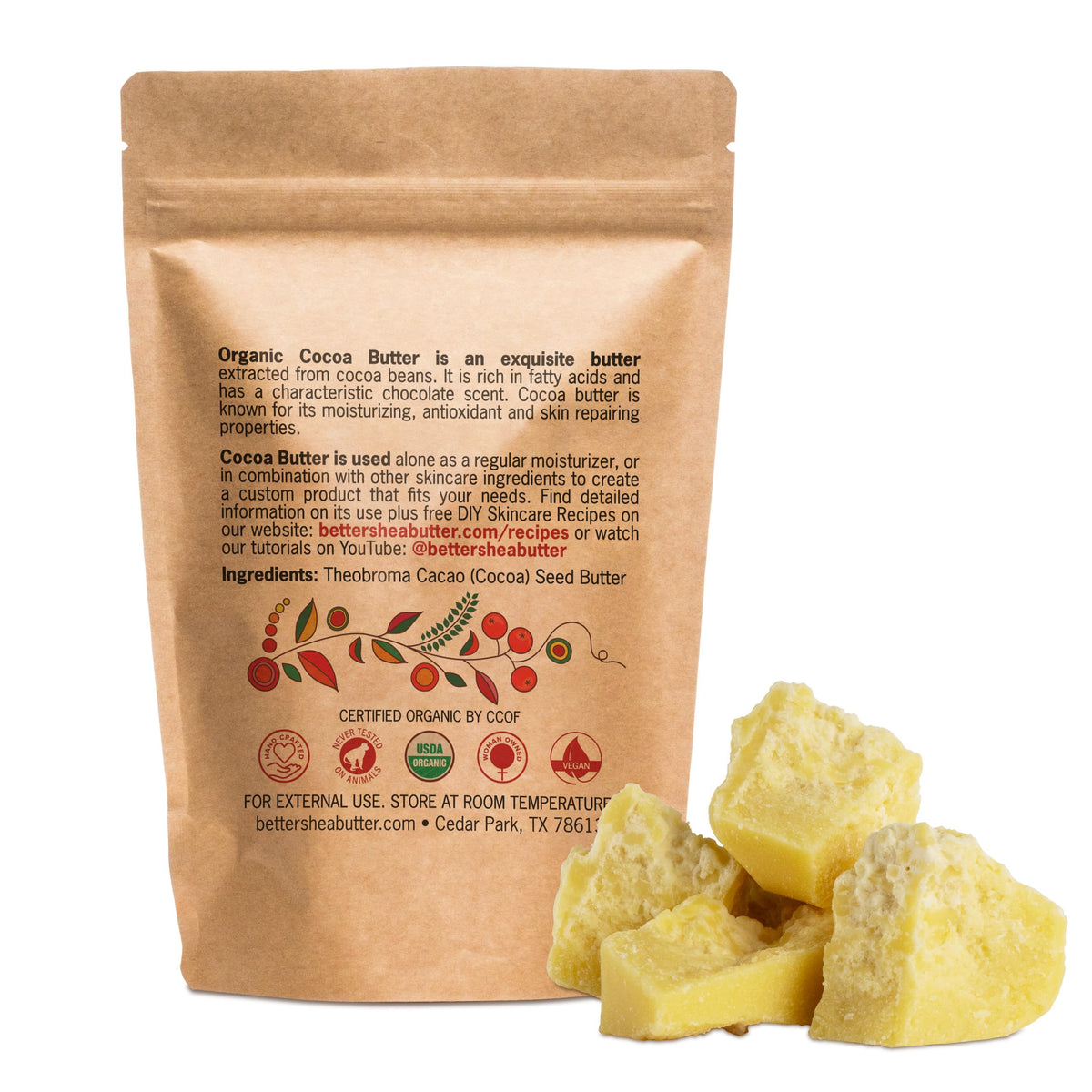 Better Shea Butter solid block close-up highlighting smooth texture and purity