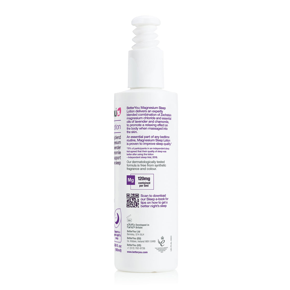 BetterYou bottle on bedside table conveying bedtime relaxation ritual