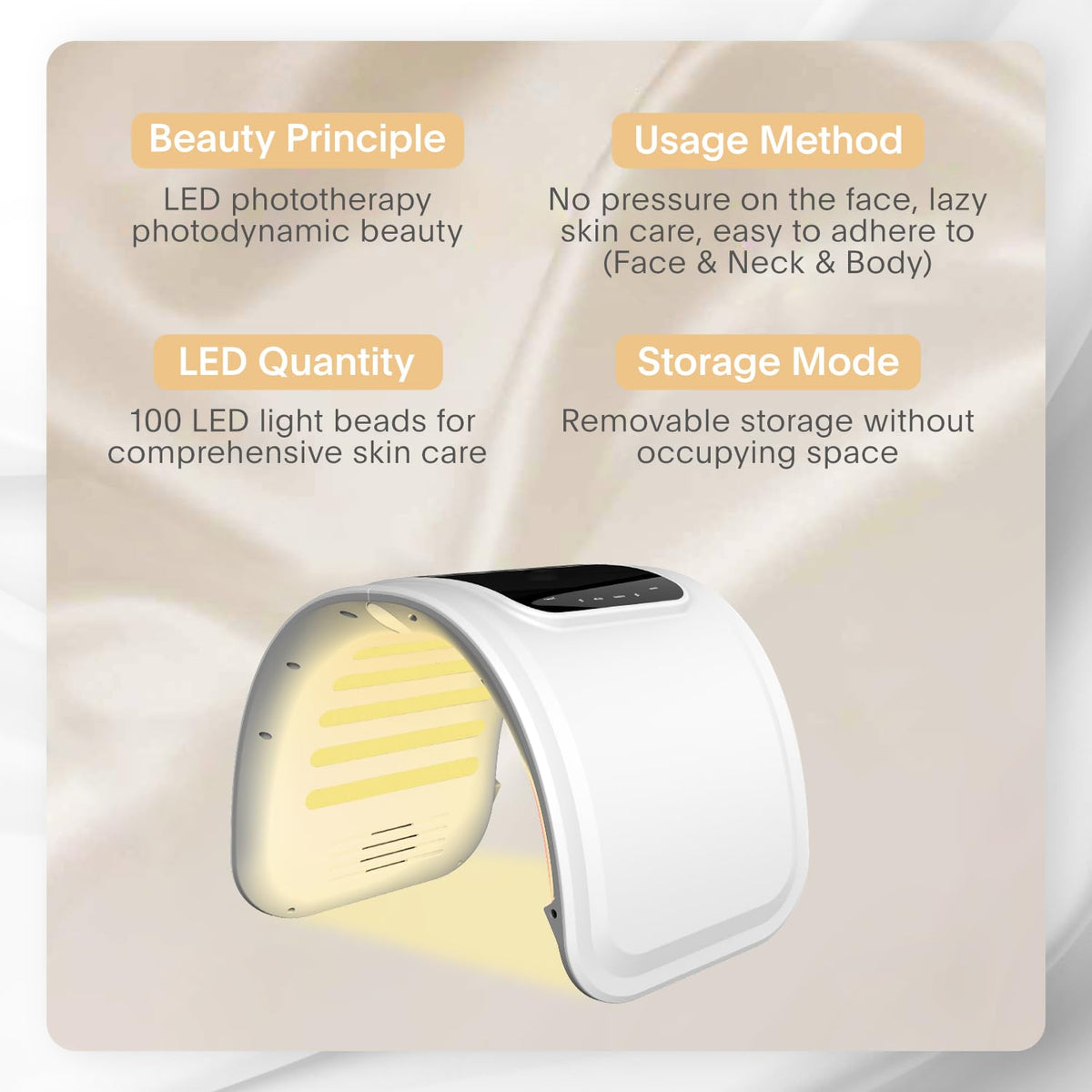 Beuwe control panel close-up showing easy color mode selection for quick use