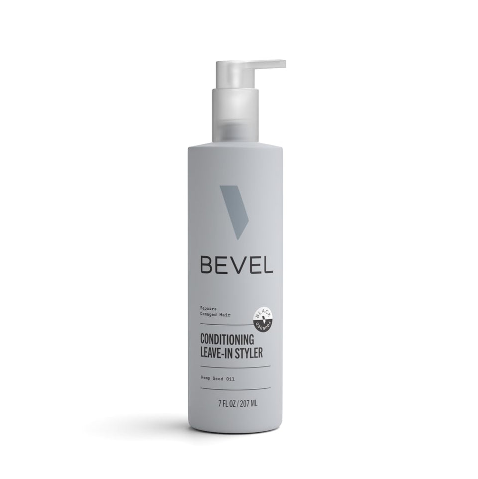Bevel front bottle showing label and size with clear product details