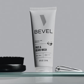 Bevel beard close-up after use showing softer, conditioned hair