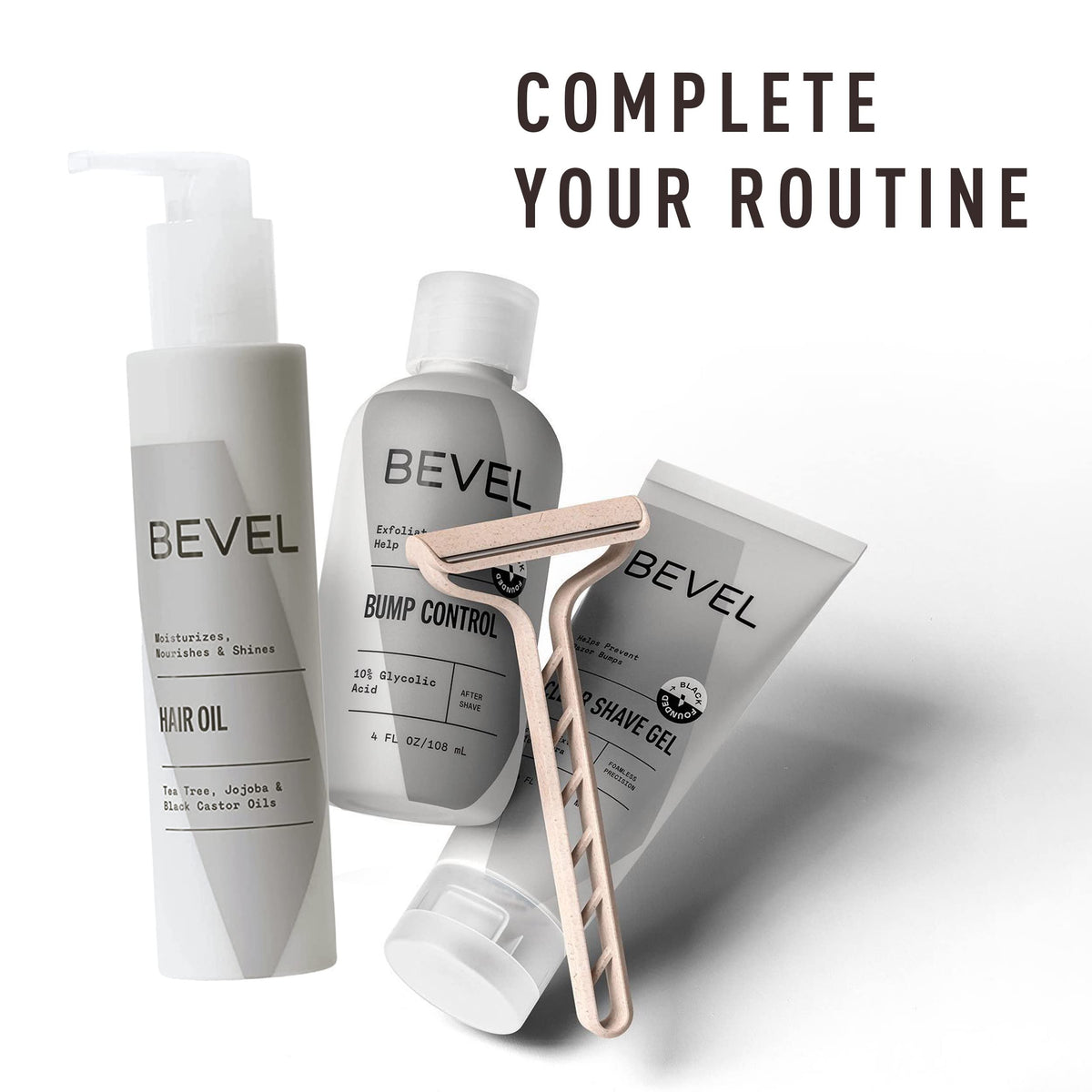 Bevel before and after curly hair illustrating improved curl definition and shine
