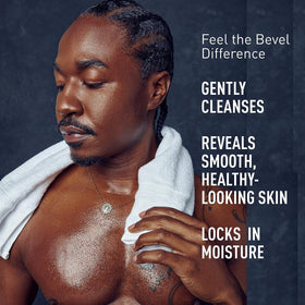 Bevel body wash pour texture demonstrating creamy hydration benefit