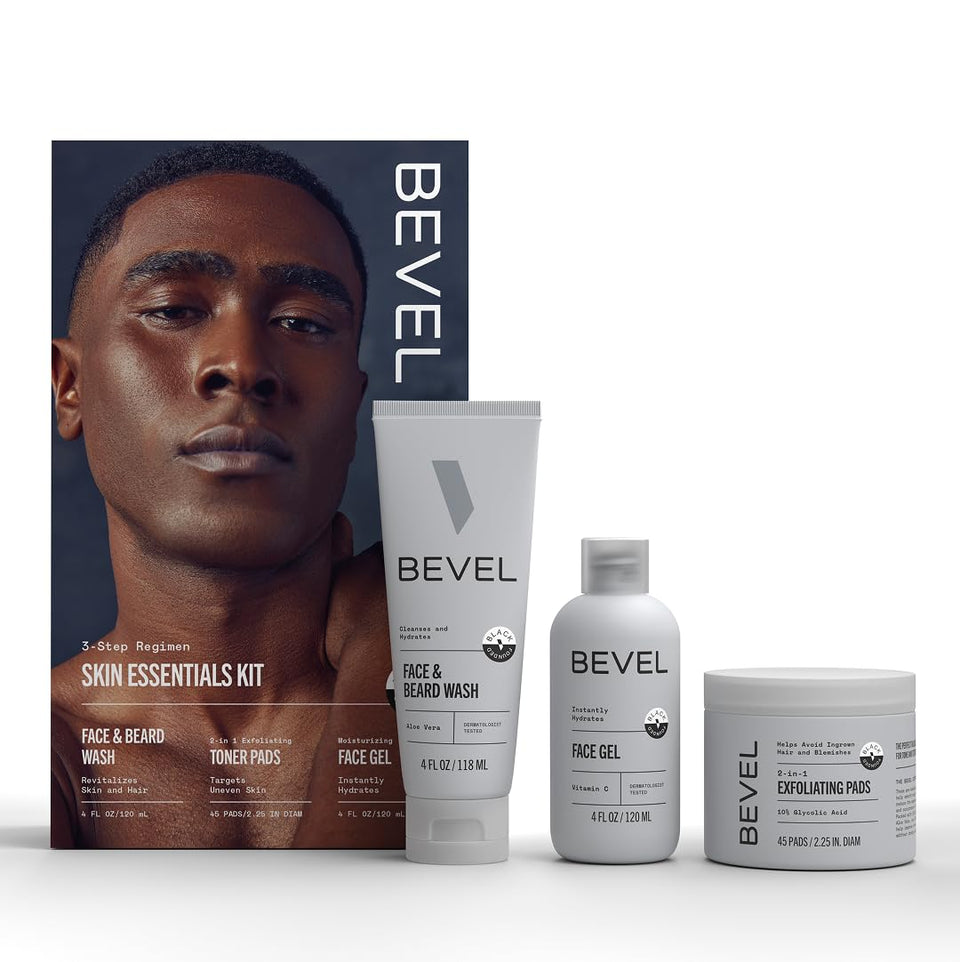 Bevel face wash front packaging showing aloe and clear cleansing benefits
