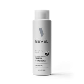 Bevel front packaging 12 oz bottle showing label and benefits for quick grooming