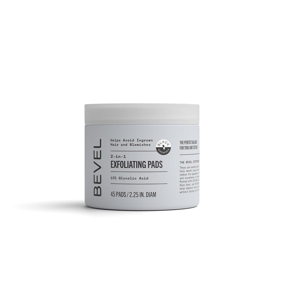 Bevel front packaging of toner pads showing brand and count for easy identification and convenience