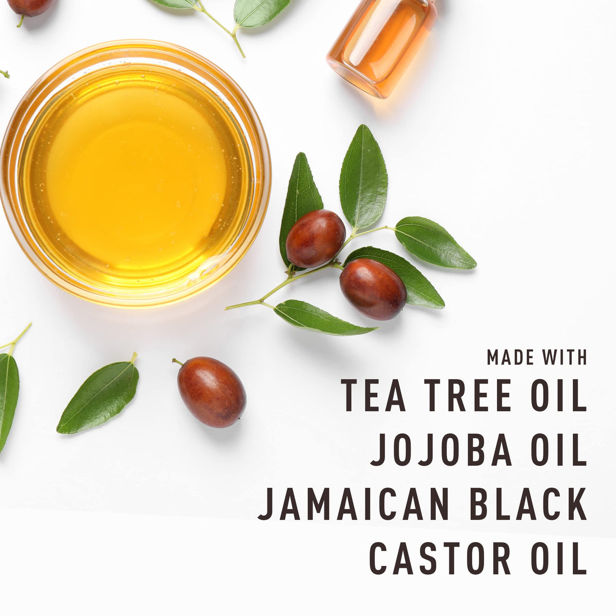 Bevel oil texture on hand showing lightweight absorption and smoothness