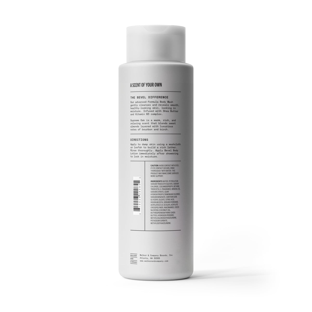 Bevel bottle on bathroom shelf evoking warm, refined daily routine