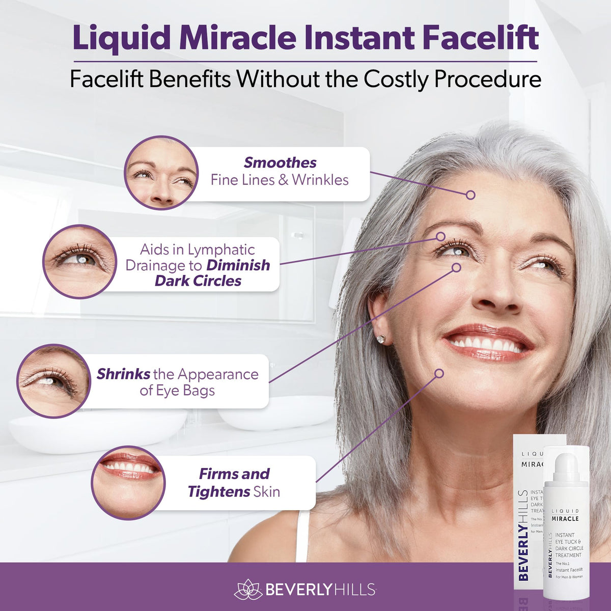 Beverly Hills lightweight serum texture on hand demonstrating fast absorption