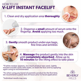 BEVERLY HILLS label close-up listing bee venom and peptide ingredients clearly