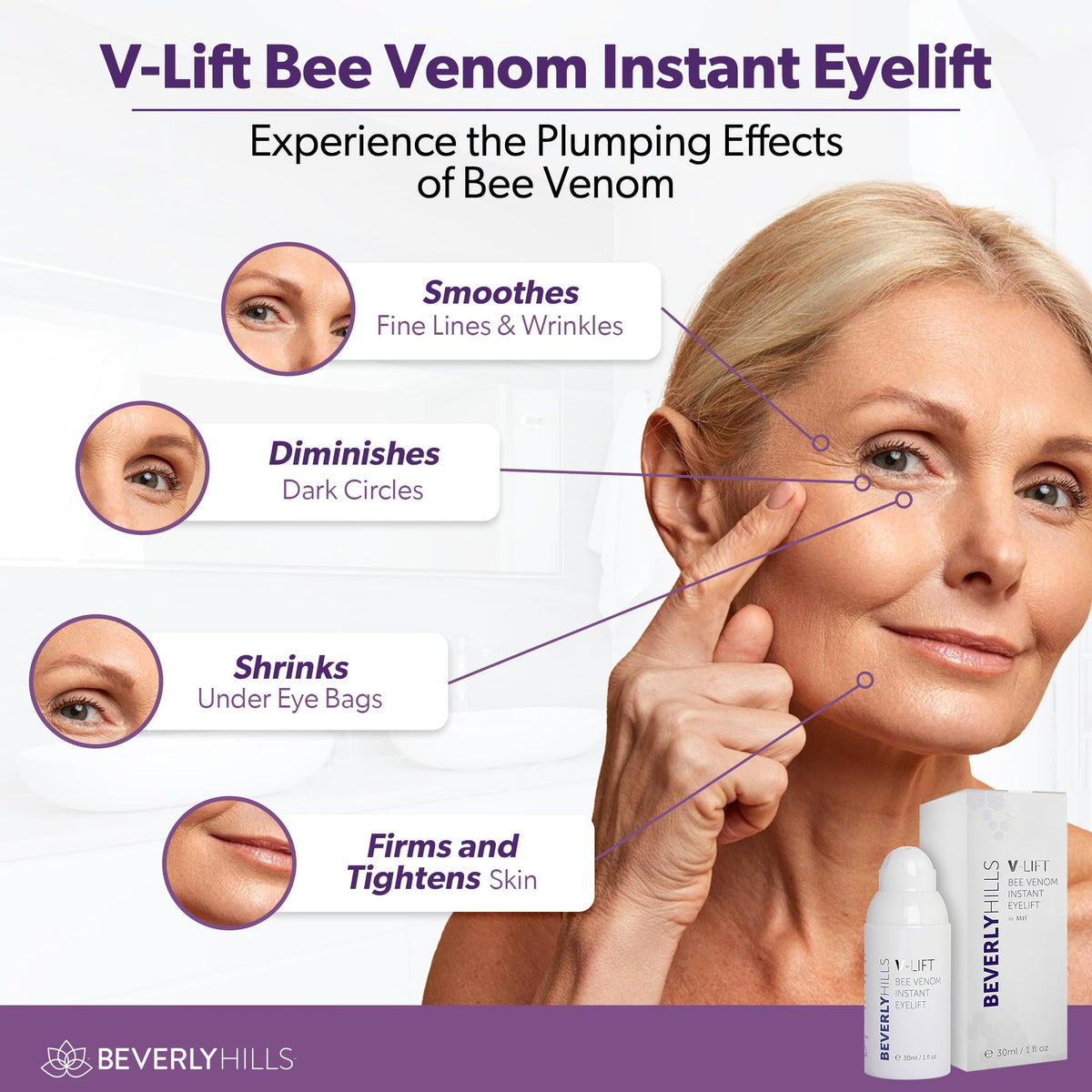 BEVERLY HILLS close-up of lightweight serum texture highlighting smooth absorption