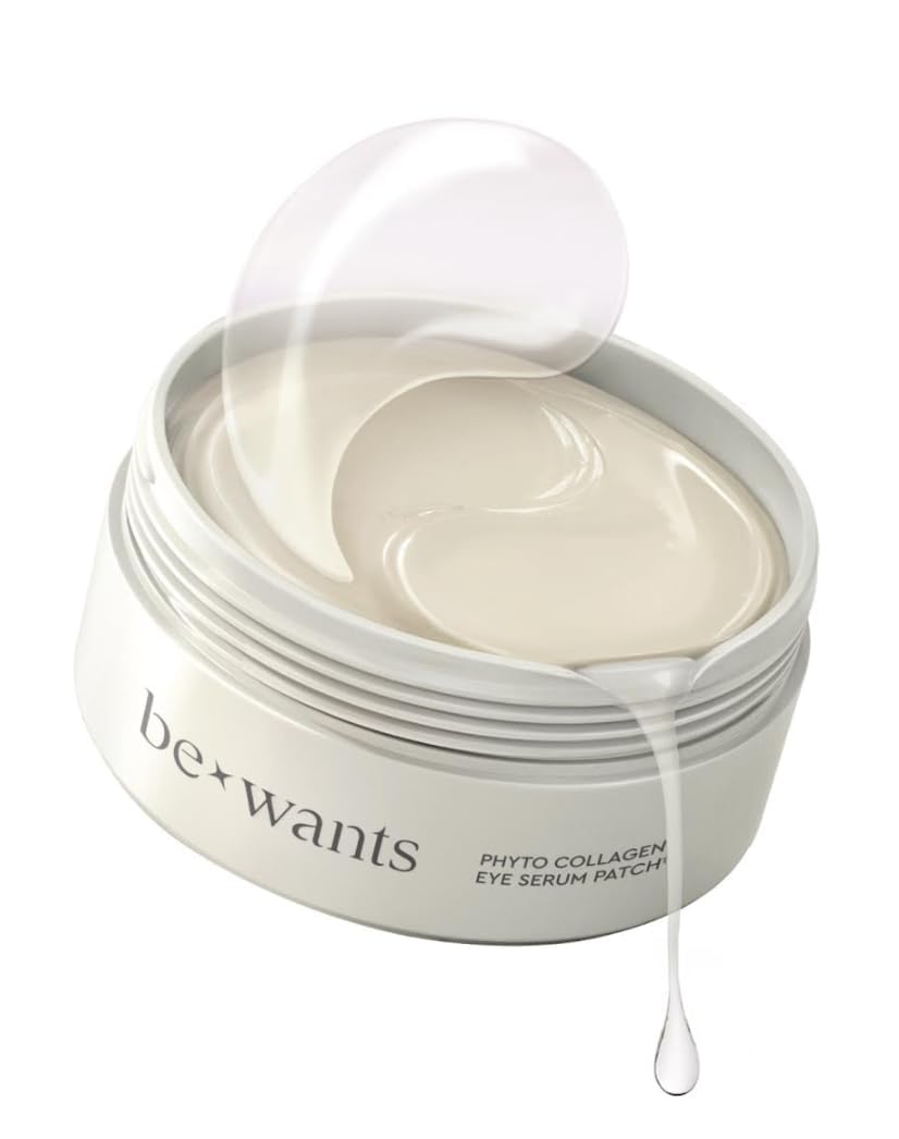 BE+WANTS front packaging showing 60 cooling under eye patches and benefits