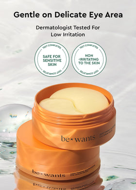 BE+WANTS patch on forehead showing versatile wrinkle-targeting use