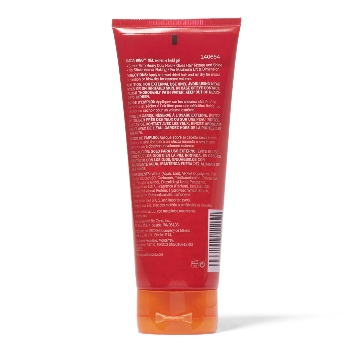 Beyond the Zone Bada Bing close-up gel texture demonstrating thick consistency for extreme hold