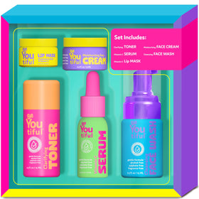 BeYoutiful front packaging showing five-piece kit and gift-ready box