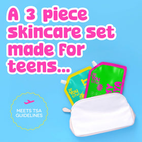 BeYoutiful pouch close-up with label and texture highlighting gentle formula
