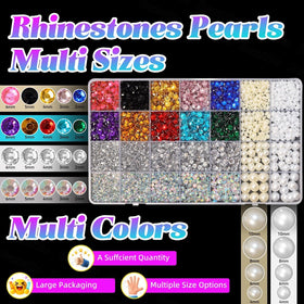 Bezztito close-up of colorful resin rhinestones highlighting bright reflective shine