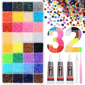 bezztito front packaging showing bulk rhinestone kit and included tweezers, perfect for large projects
