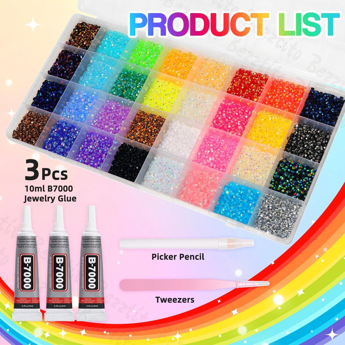 bezztito tweezers placing a rhinestone precisely, improving accuracy and speed