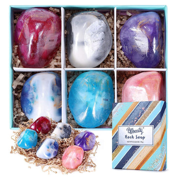 Bff Beauty Garden front gift box showing six scented soap bars and elegant packaging