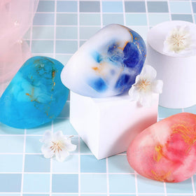 Bff Beauty Garden soap resting on drained dish to demonstrate proper drying and longevity
