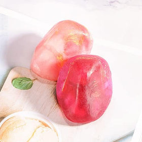 Bff Beauty Garden soaps packed in a toiletry bag illustrating travel convenience and scent variety