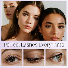 BFQ iron wand in use applying lash lift from root for defined curl benefit
