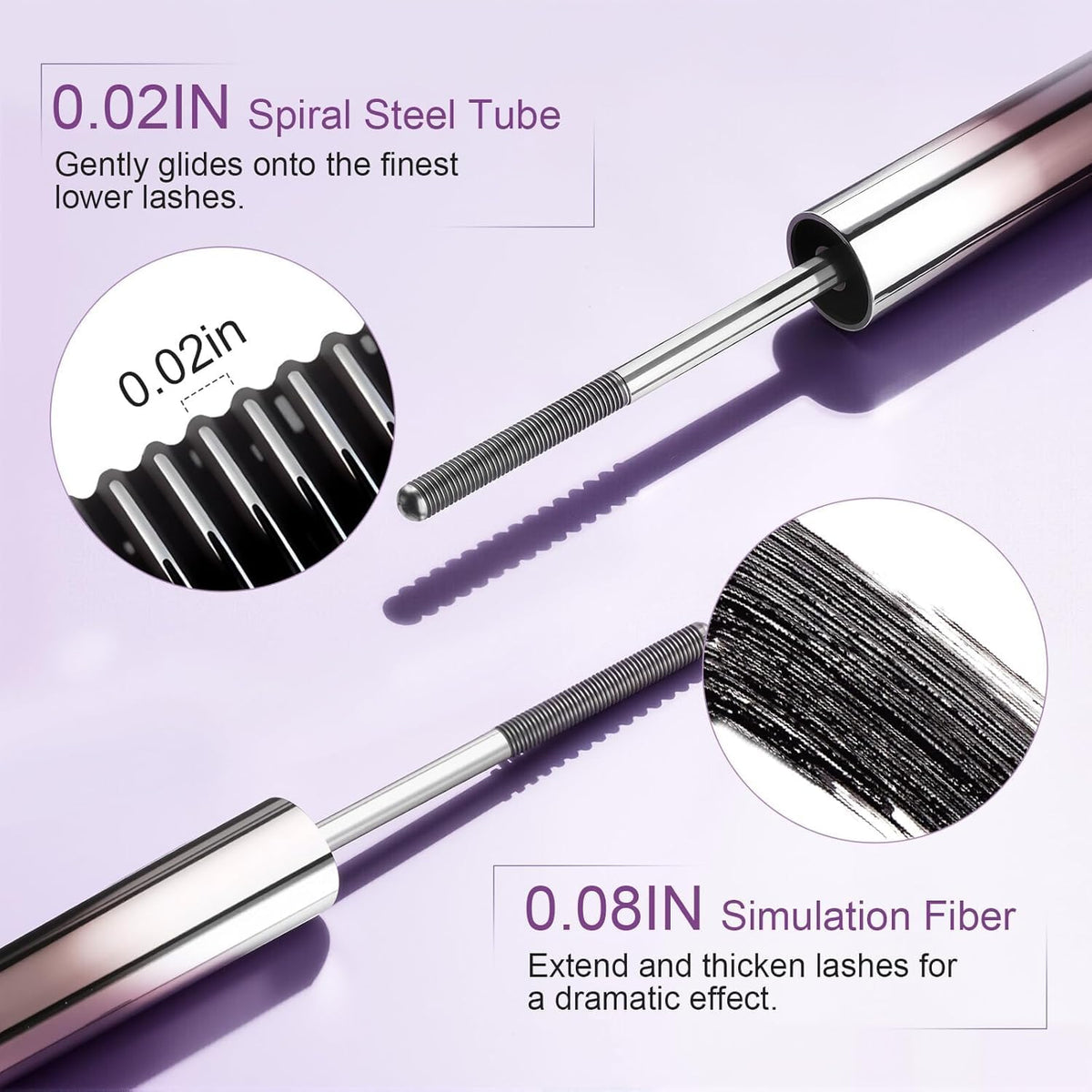 BFQ lifestyle eye close-up with mascara showing lifted curled lashes benefit