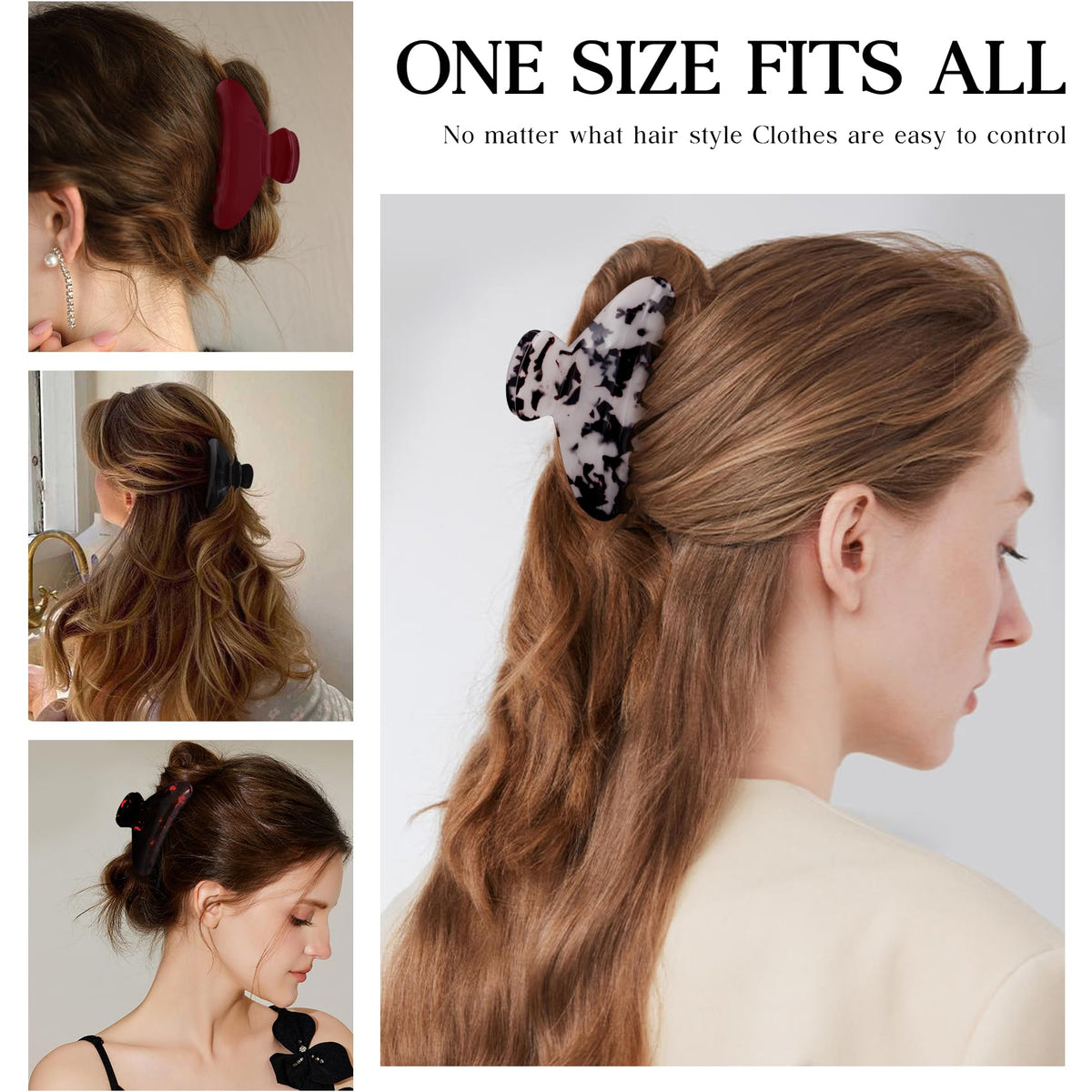 Bgffuy half-up hairstyle example adding chic red-black accent