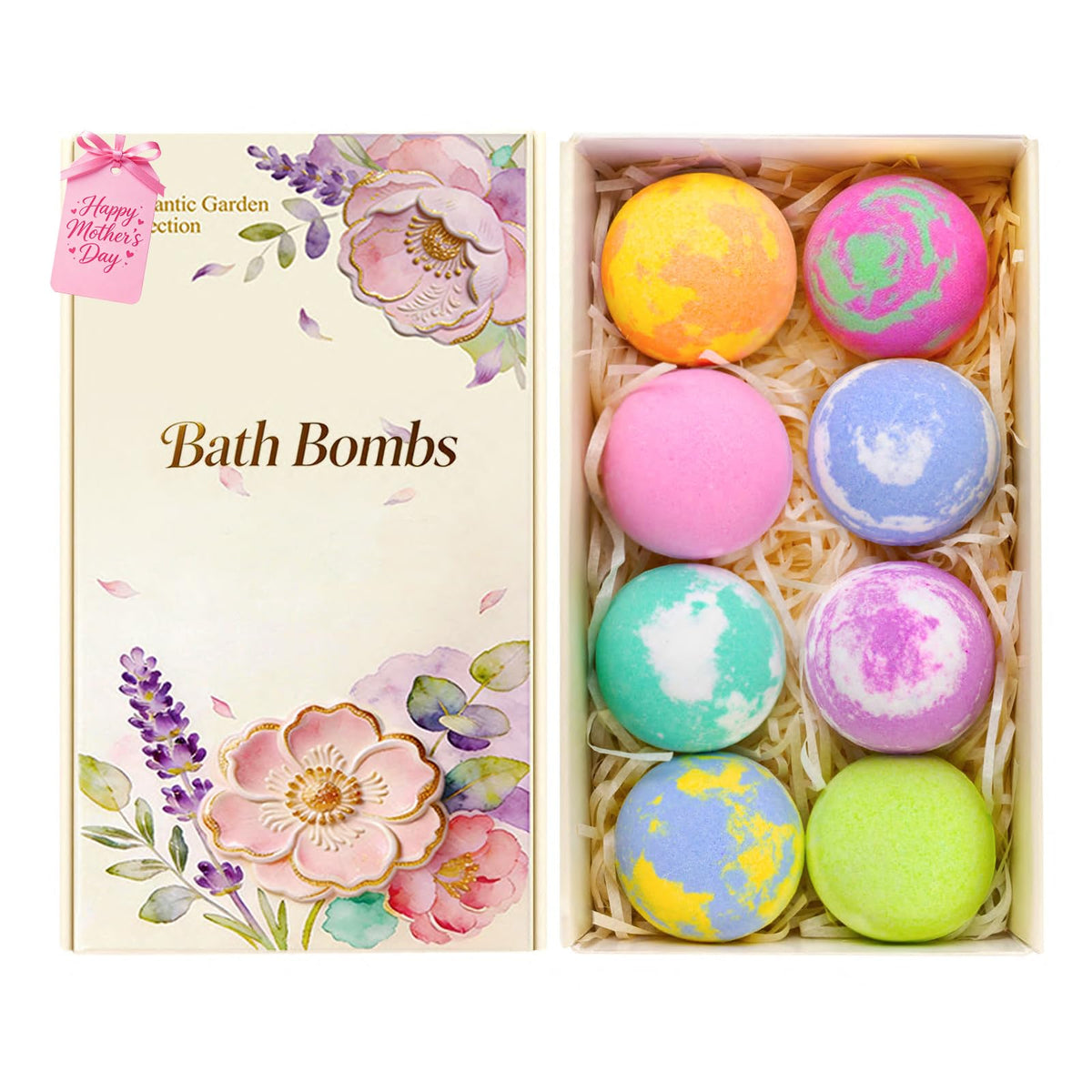 Bgiscaw individually wrapped bath bombs highlighting hygienic packaging and scent variety