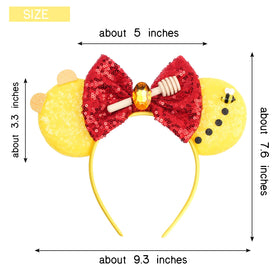 bianbaistar bee accent on right ear closeup, offers charming nature-inspired detail