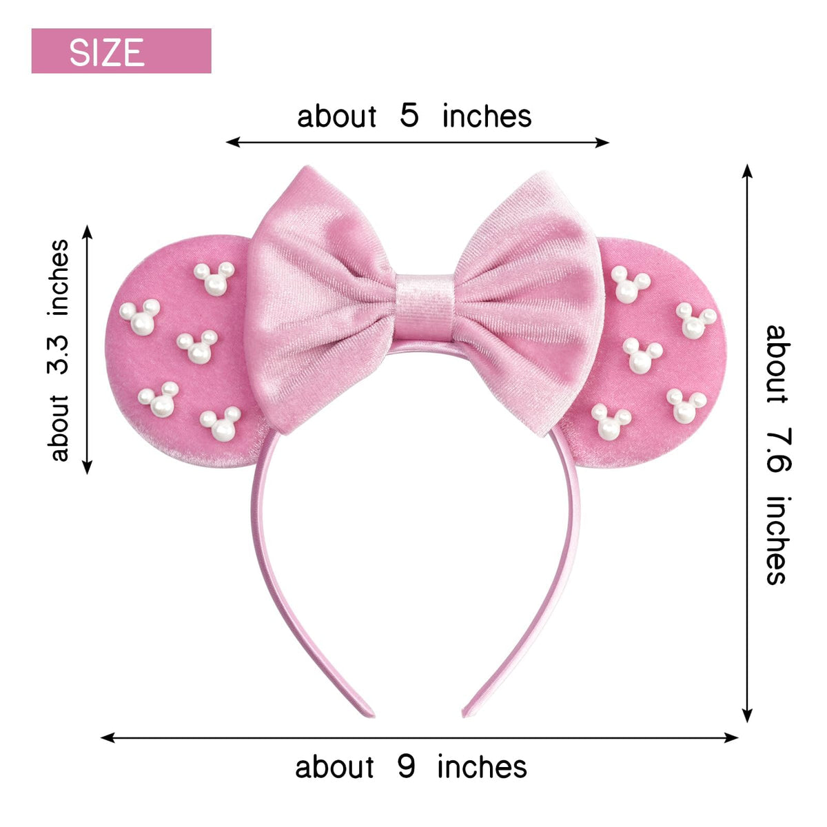 bianbaistar detailed bow and ear velvet texture for soft comfort