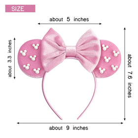 bianbaistar detailed bow and ear velvet texture for soft comfort