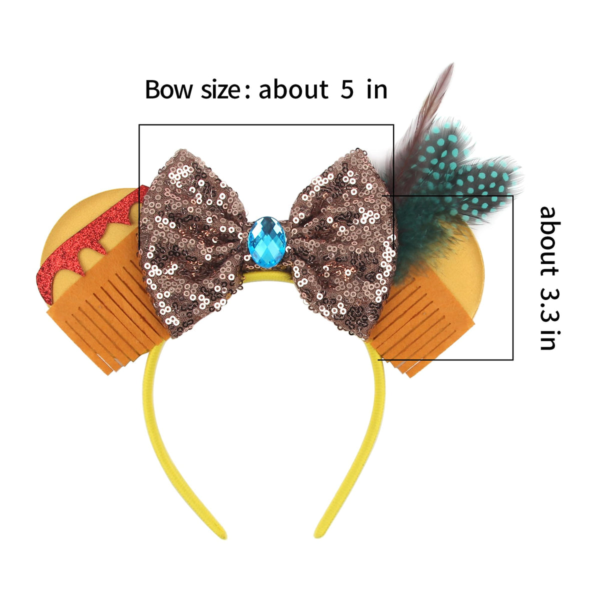 bianbaistar headband held in hand to show lightweight travel size