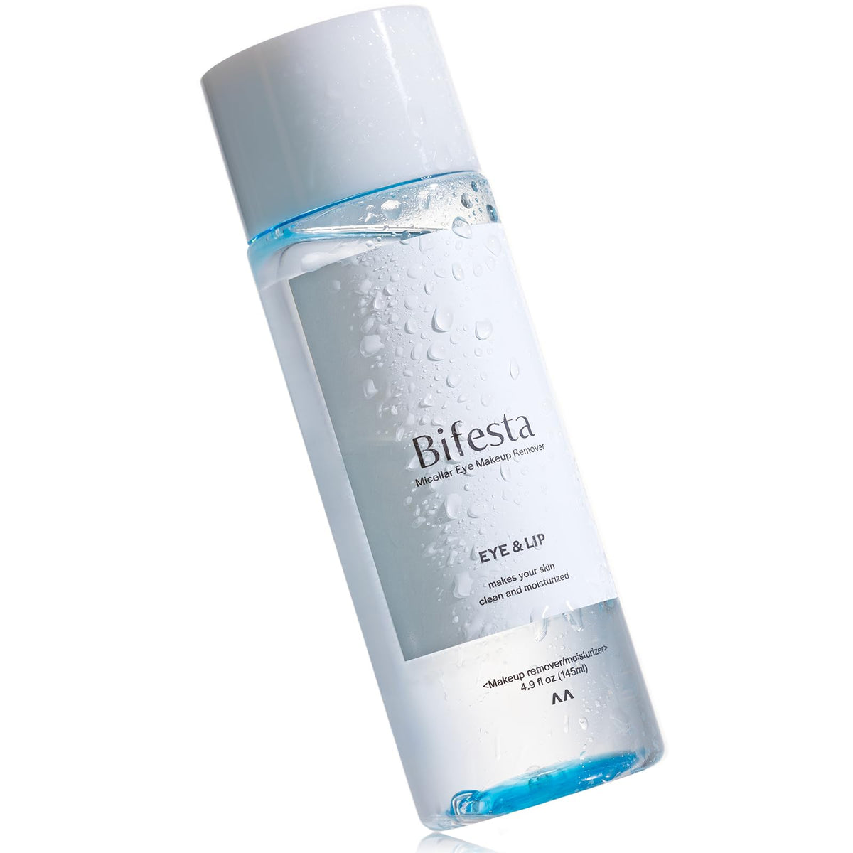 Bifesta front bottle showing label and non-greasy waterproof removal benefit