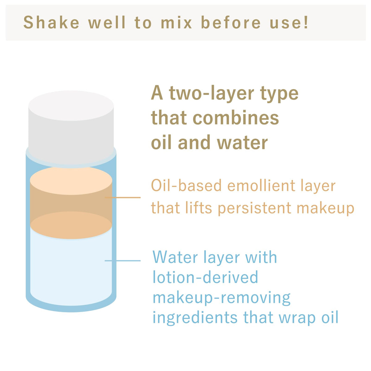 Bifesta being poured onto a cotton pad to remove mascara and lipstick easily
