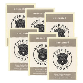 Big Crazy Buffalo buff bar front packaging showing unscented two-ingredient benefit