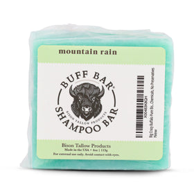 Big Crazy Buffalo front packaging showing Mountain Rain two-pack and natural branding