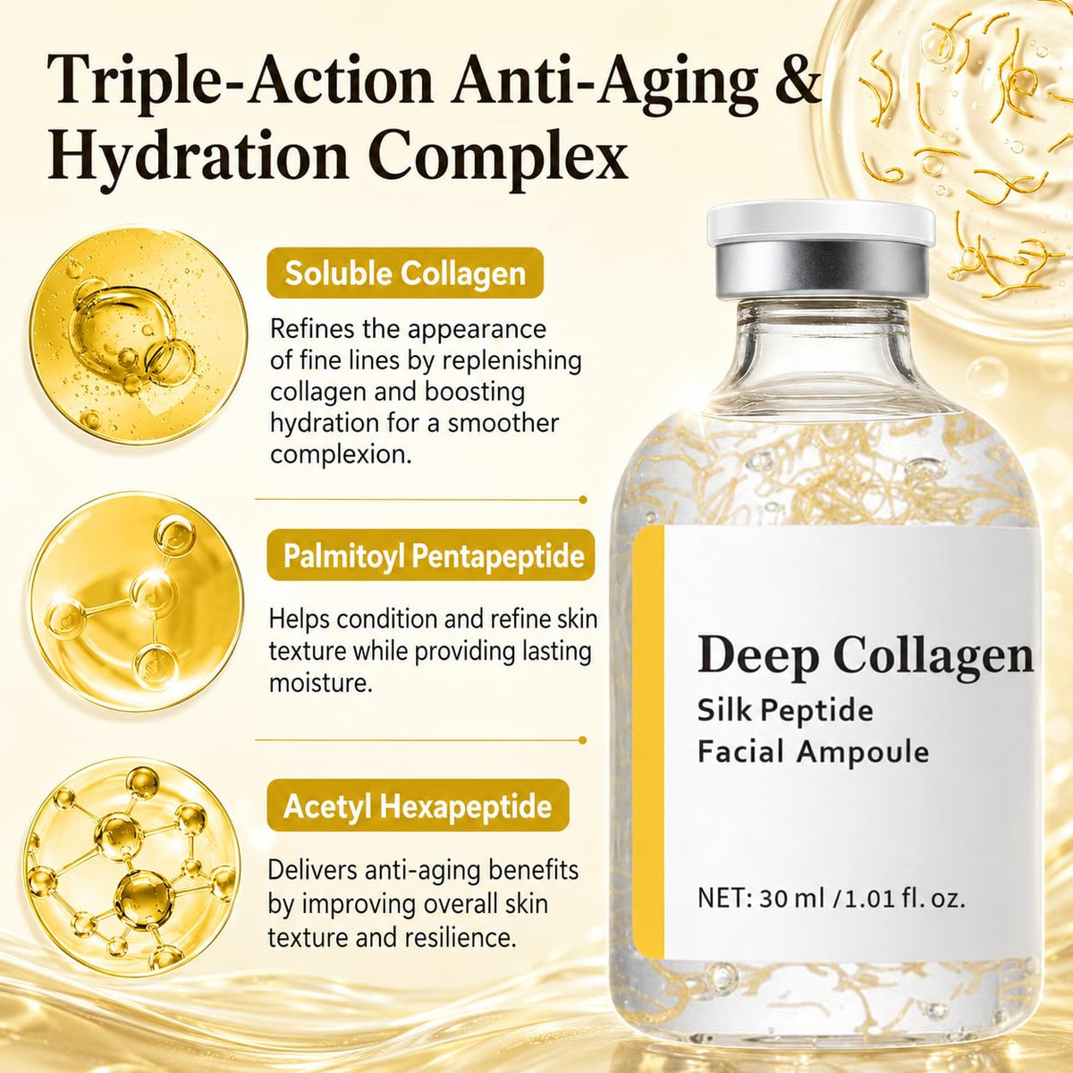 BIGBIO ampoule applied to under-eye area showing targeted smoothing benefit for delicate skin