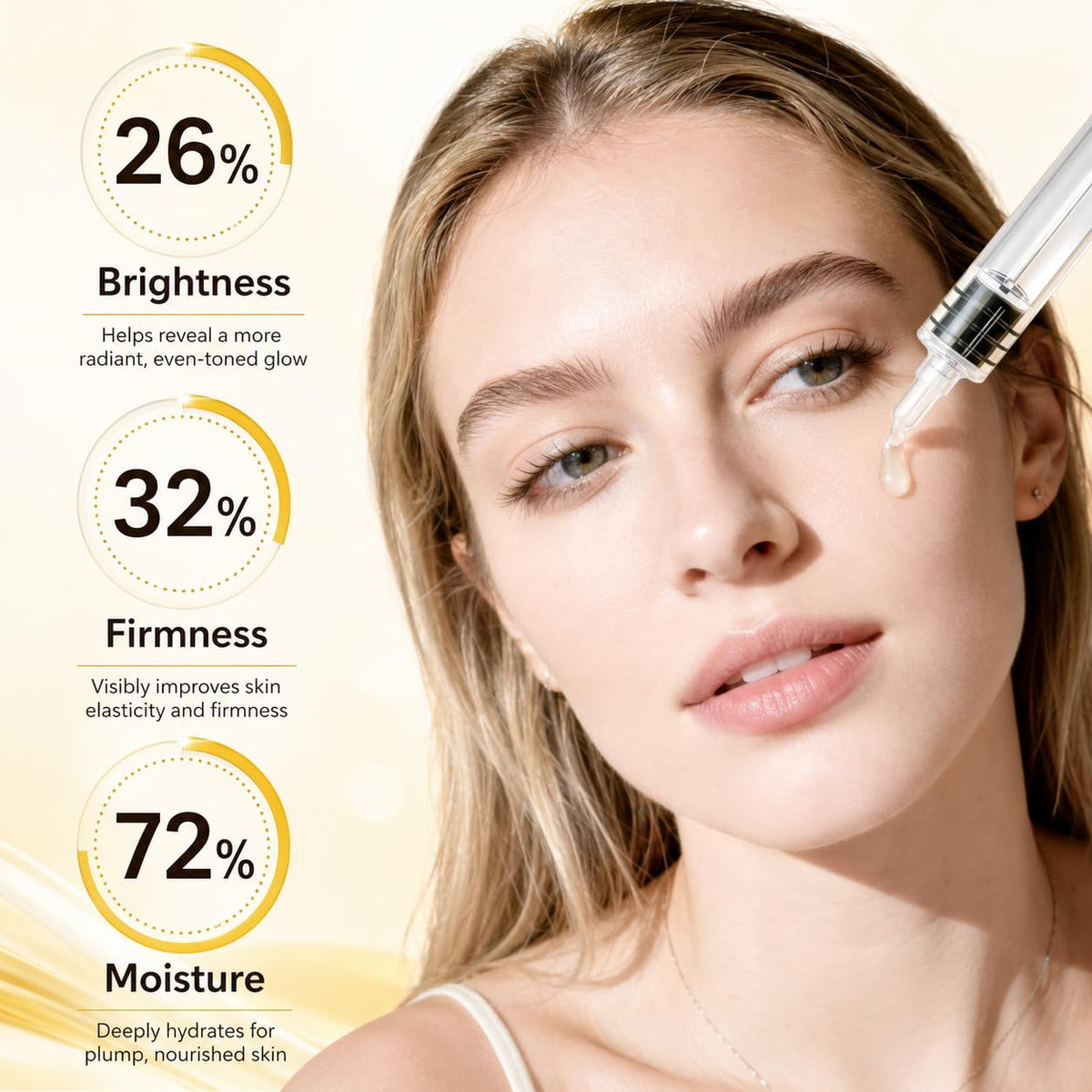 BIGBIO syringe dispensing a drop demonstrating precise application and minimal product waste
