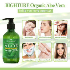 BIGHTURE fresh aloe leaf used to show natural source and purity