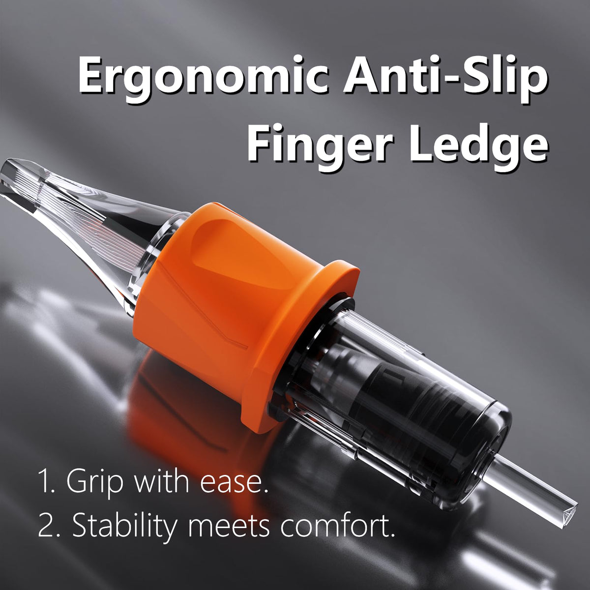 BIGWASP finger ledge detail on cartridge offering steady grip and reduced hand fatigue